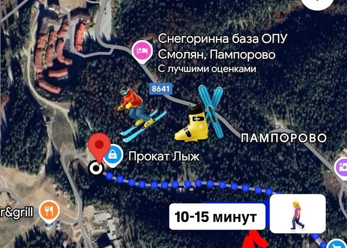 гранд ризорт с камином и видом на лес